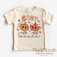 Cozy Season Fall, Thanksgiving graphic T-shirt by Madi Moosh