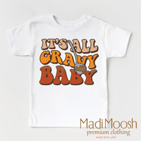 It's All Gravy Baby design on a white short sleeve T-shirt.