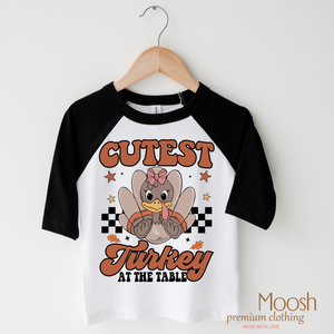 Cutest Turkey At The Table Shirt - Thanks Giving Shirt