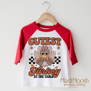 Cutest Turkey At The Table Shirt - Thanks Giving Shirt