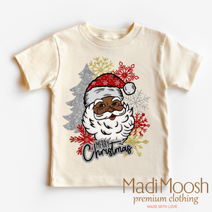 Black Santa Merry Christmas Shirt - Christmas Tee