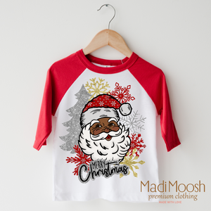 Black Santa Merry Christmas Shirt - Christmas Tee