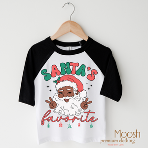 Black Santa Shirt - Santa's Favorite Tee