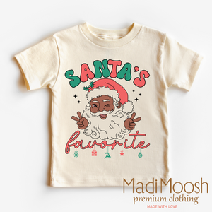 Black Santa Shirt - Santa's Favorite Tee