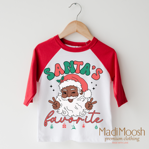 Black Santa Shirt - Santa's Favorite Tee