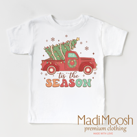 Tis The Season Old Fashioned Christmas Shirt product design and garment details.
