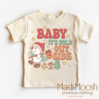 Baby It's Cold Outside Christmas Shirt product design and garment details.