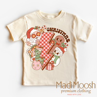 Christmas Characters design on a natural garment.
