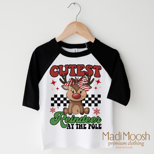 Cutest Reindeer At The Pole Shirt - Christmas Shirt