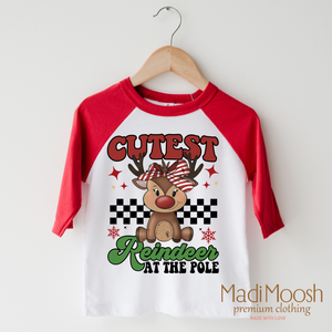 Cutest Reindeer At The Pole Shirt - Christmas Shirt