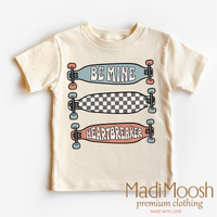 Be Mine Skater Valentine's Day graphic T-shirt by Madi Moosh
