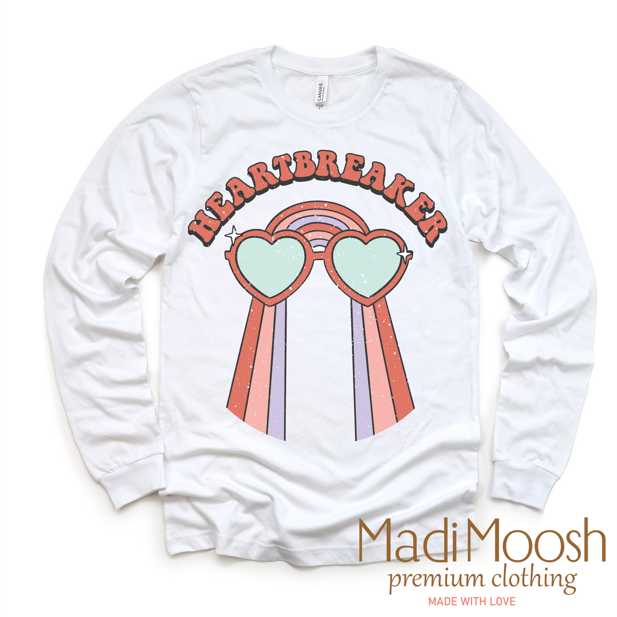 Heartbreaker Valentine's Day design on a long sleeve shirt.
