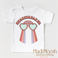Heartbreaker Valentine's Day design on a white garment.