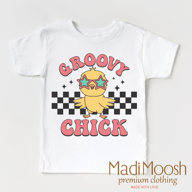 Groovy Chick Easter Shirt - Retro Easter Chicken Tee