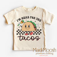 I'm Here For The Tacos Cinco De Mayo, Kids Cinco De Mayo graphic T-shirt by Madi Moosh