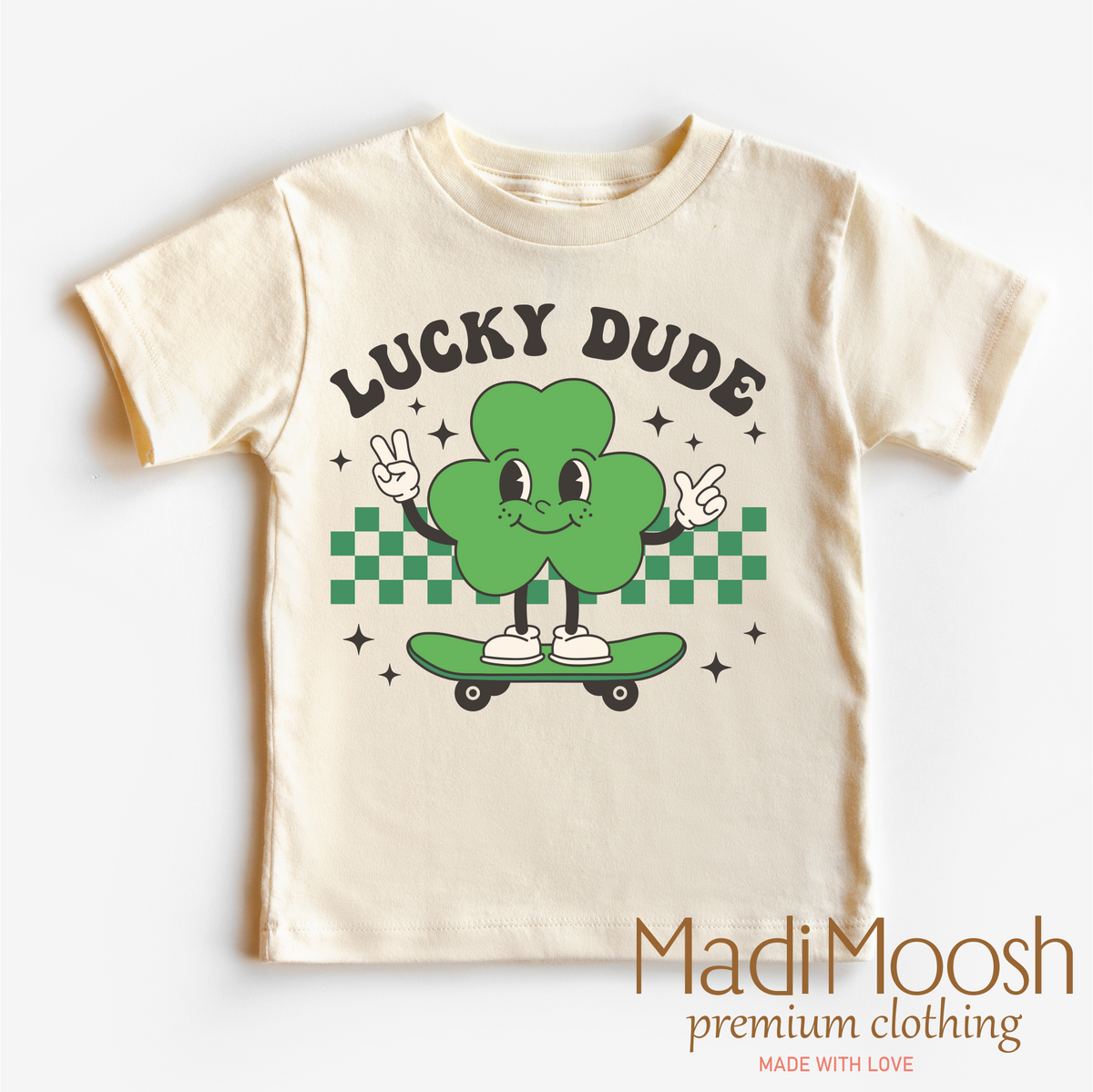 Lucky Dude St. Patrick's Day, Kids St. Patrick's Day graphic T-shirt by Madi Moosh