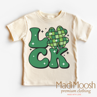 Luck Shamrock Retro St. Patrick's Day, Kids St Patrick's Day graphic T-shirt by Madi Moosh