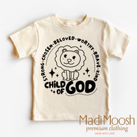 Child Of God, Christian graphic T-shirt by Madi Moosh