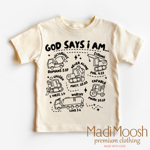 God Says I Am Construction Shirt - Christian Shirt