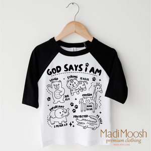 God Says I Am Zoo Animals Shirt - Christian Shirt