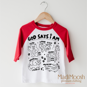 God Says I Am Zoo Animals Shirt - Christian Shirt