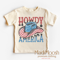 Howdy America Shirt - July 4th - Madi Moosh Boutique