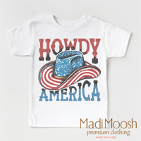 Howdy America Shirt - July 4th - Madi Moosh Boutique