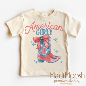 American Girly Shirt - July 4th - America Cowgirl