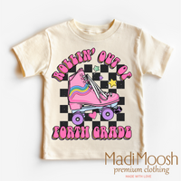Rollin' Out Of 4th Grade Last Day Of School graphic T-shirt by Madi Moosh