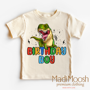 Dinosaur Birthday Boy Shirt - T-Rex Birthday