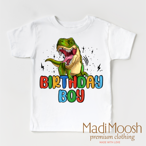 Dinosaur Birthday Boy Shirt - T-Rex Birthday