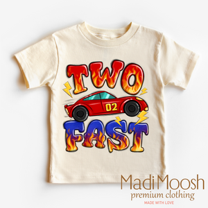 Two Fast Birthday Shirt - Race Car Birthday