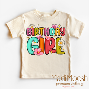 Birthday Girl Shirt - Flower Birhday