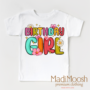 Birthday Girl Shirt - Flower Birhday