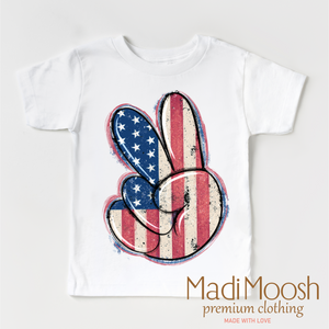 American Flag Peace Sign Shirt