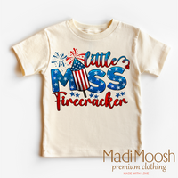 Little Miss Firecracker - July 4th Shirt - Madi Moosh Boutique