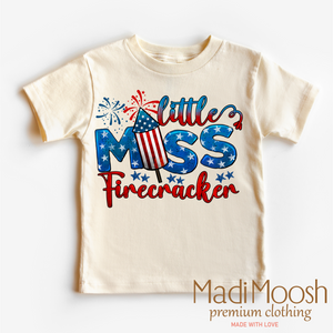 Little Miss Firecracker - July 4th Shirt