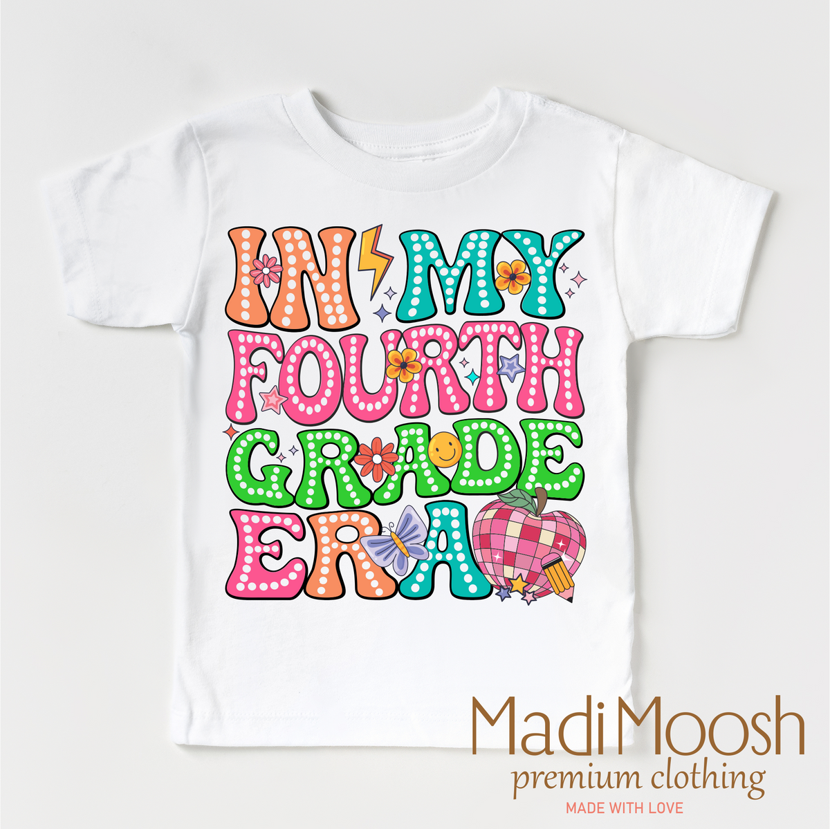 In My 4th Grade Era Back To School graphic T-shirt by Madi Moosh