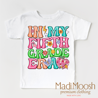 In My 5th Grade Era Back To School graphic T-shirt by Madi Moosh