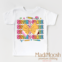 Cute Second Grade School, Back To School graphic T-shirt by Madi Moosh