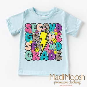 Second Grade Lightning Bolt Back To School Shirt - School Shirt