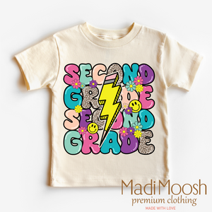 Second Grade Lightning Bolt Back To School Shirt - School Shirt