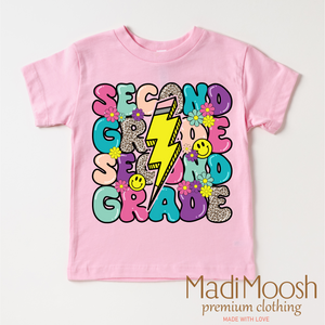 Second Grade Lightning Bolt Back To School Shirt - School Shirt