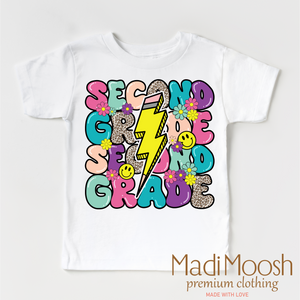 Second Grade Lightning Bolt Back To School Shirt - School Shirt