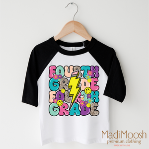 Fourth Grade Lightning Bolt Back To School Shirt - School Shirt