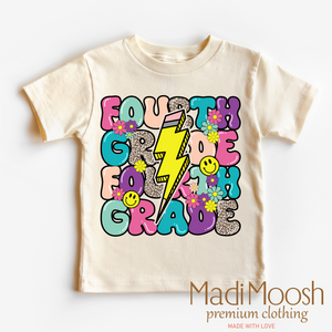 Fourth Grade Lightning Bolt Back To School Shirt - School Shirt