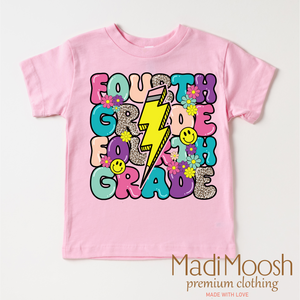 Fourth Grade Lightning Bolt Back To School Shirt - School Shirt