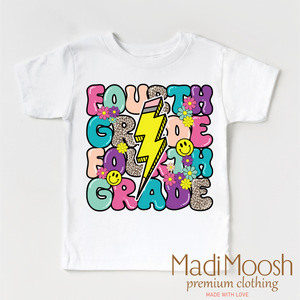 Fourth Grade Lightning Bolt Back To School Shirt - School Shirt