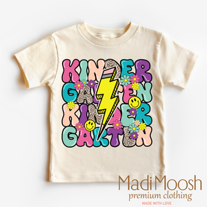 Kindergarten Lightning Bolt Back To School Shirt - School Shirt