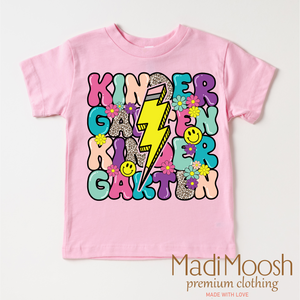 Kindergarten Lightning Bolt Back To School Shirt - School Shirt